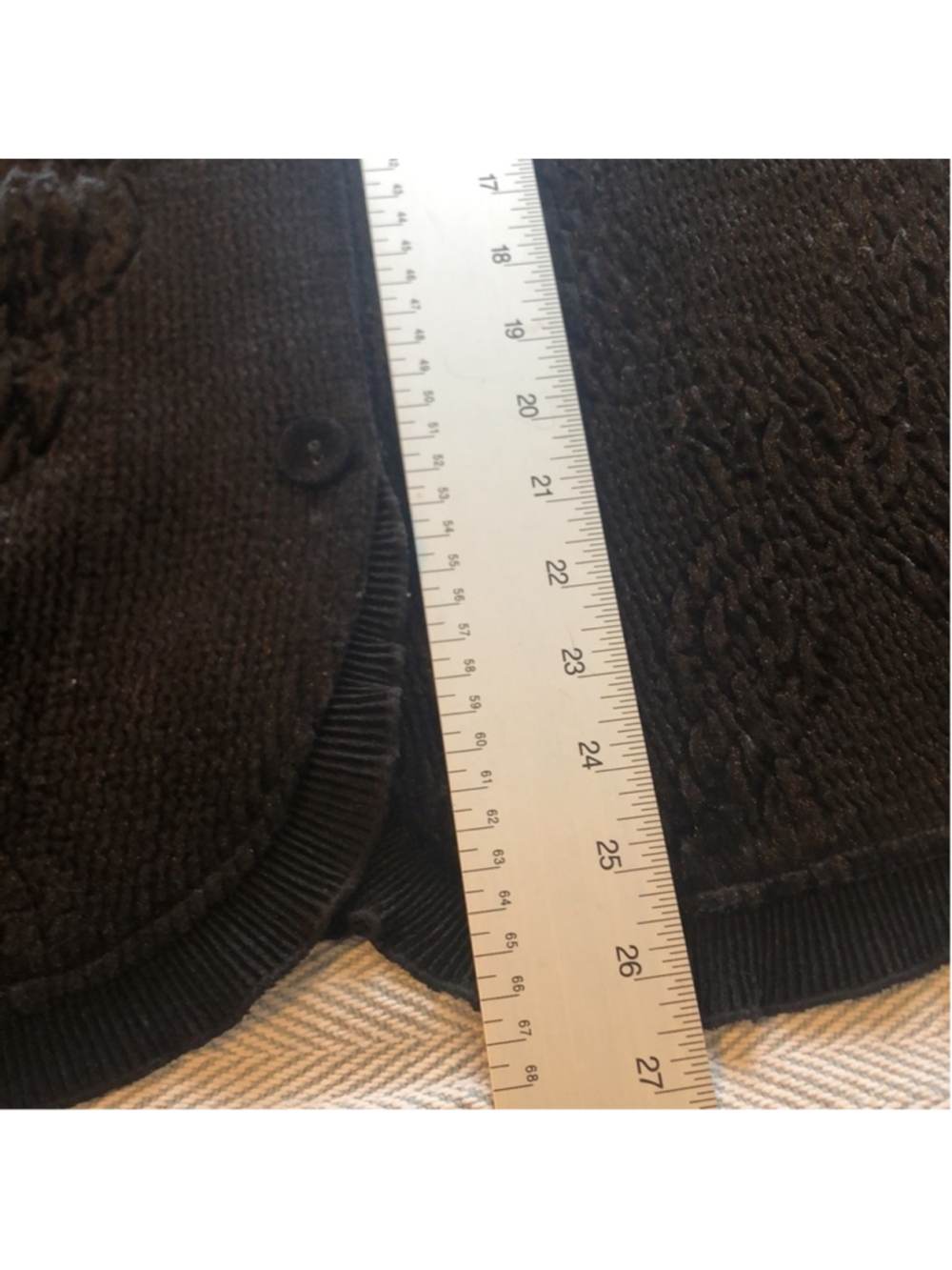 CHICOS Sz 3 Elegant Black Women's Cardigan Jacket PREWORN Pit to Pit 23 1/2" - Picture 14 of 15